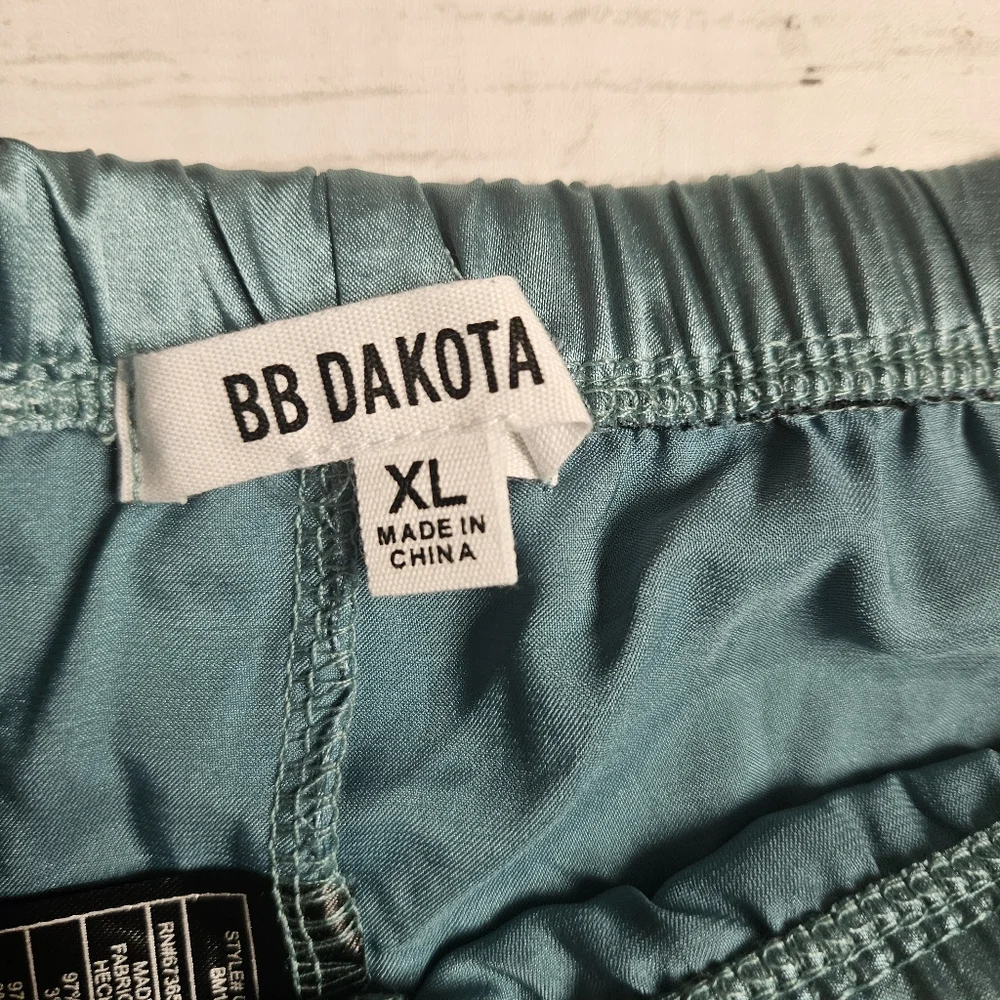 BB Dakota Teal Green 2 Piece Satin Lounge‎ Set NWT Size XL